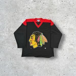 Vintage 90s Chicago Blackhawks CCM Jersey Black M Men’s